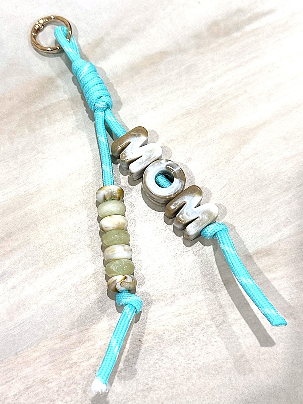 MOM Trendy Bubble Letter Bag Charm Keychain